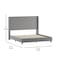 Flash Furniture Gray King Platform Bed with Tufted Headboard YK-1077-GY-K-GG - alternate 3